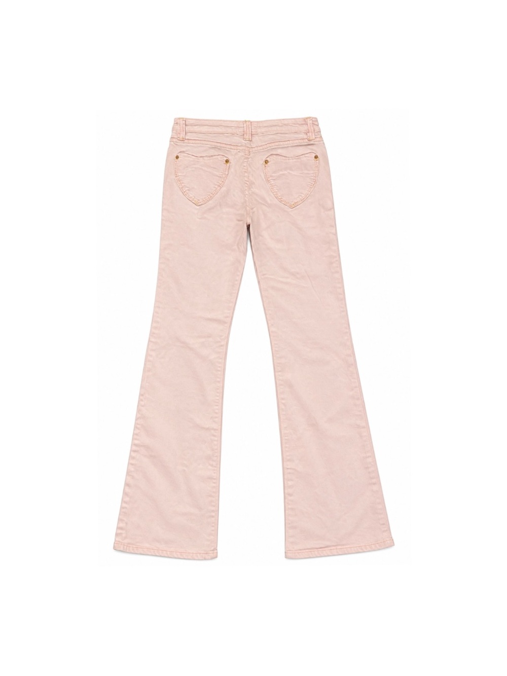 Vintage Pink Flare Jeans with Heart Back Pockets